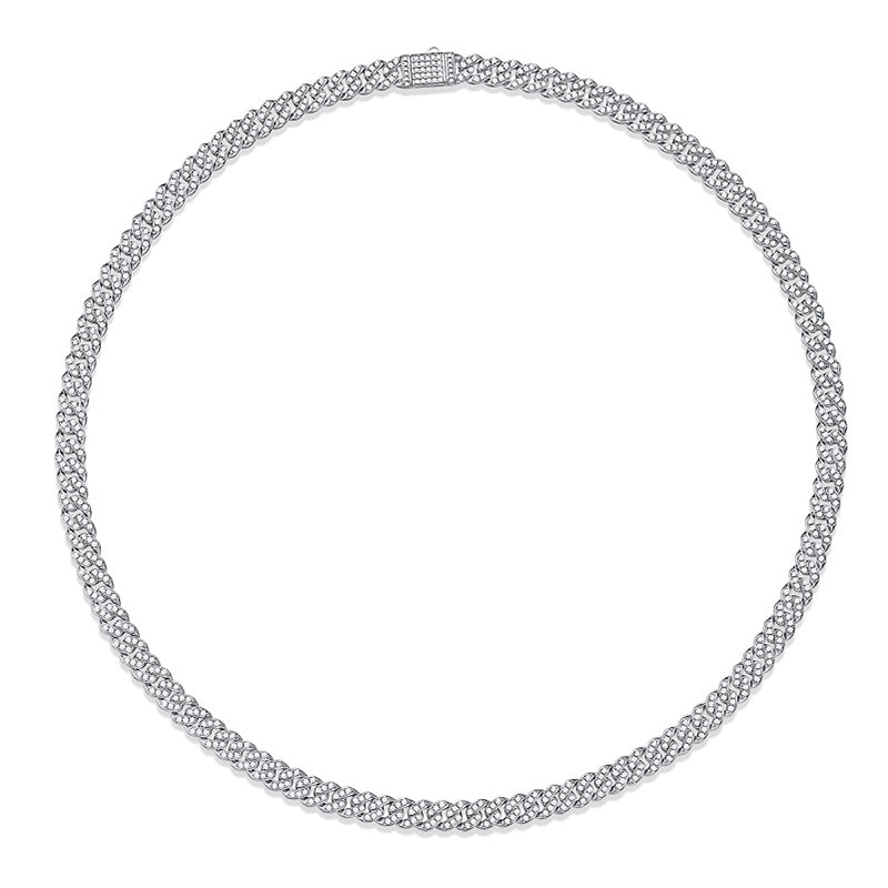 Moissanite Pendant Necklace 925 Sterling Silver Platinum Plated Luxury Statement Necklace for Women GRA Certified