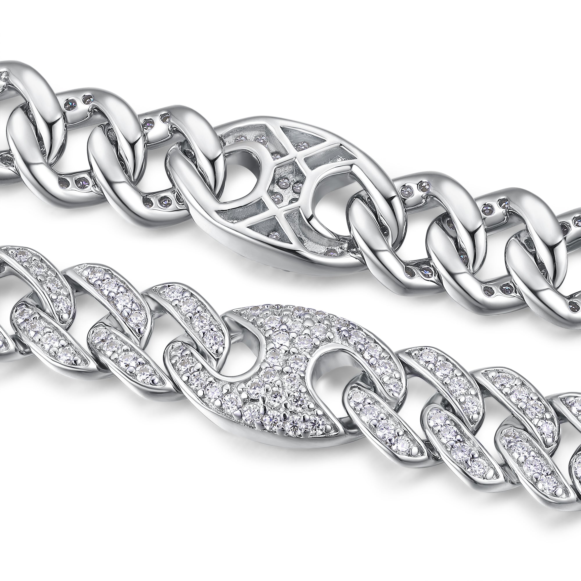 Set With Top-quality Moissanite, This Luxurious And Fashionable Light Luxury Jewelry Silver Bracelet Is Made Of S925 Silver Electroplated With Platinum