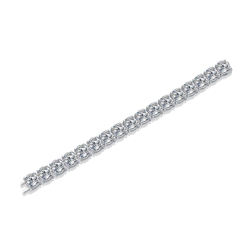 Moissanite Bracelet 5 Carat 925 Sterling Silver Platinum Plated Luxury Statement Bracelet for Women GRA Certified