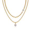 925 Sterling Silver Gold Plated Moissanite Pendant Necklace – Minimalist Luxury Diamond-Look Jewelry for Everyday Wear
