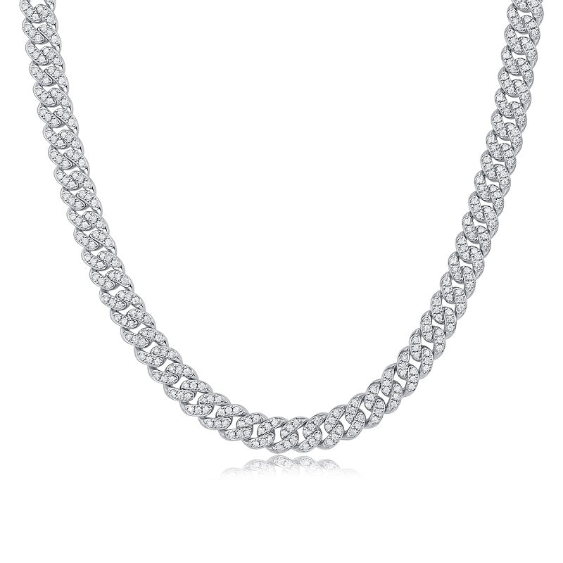 Moissanite Pendant Necklace 925 Sterling Silver Platinum Plated Luxury Statement Necklace for Women GRA Certified