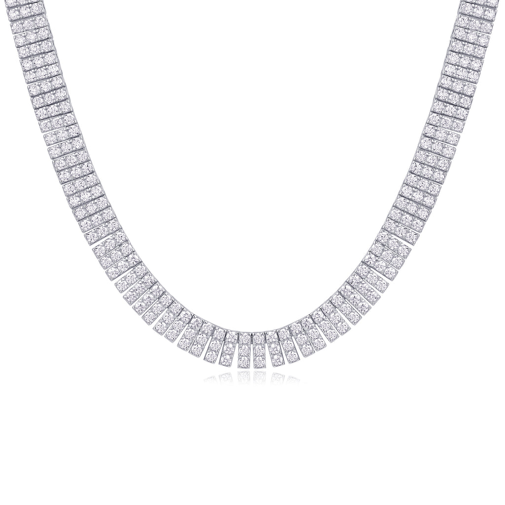 Elegant Minimalist Jewelry Round Double Ring Pendant Necklace in 925 Sterling Silver