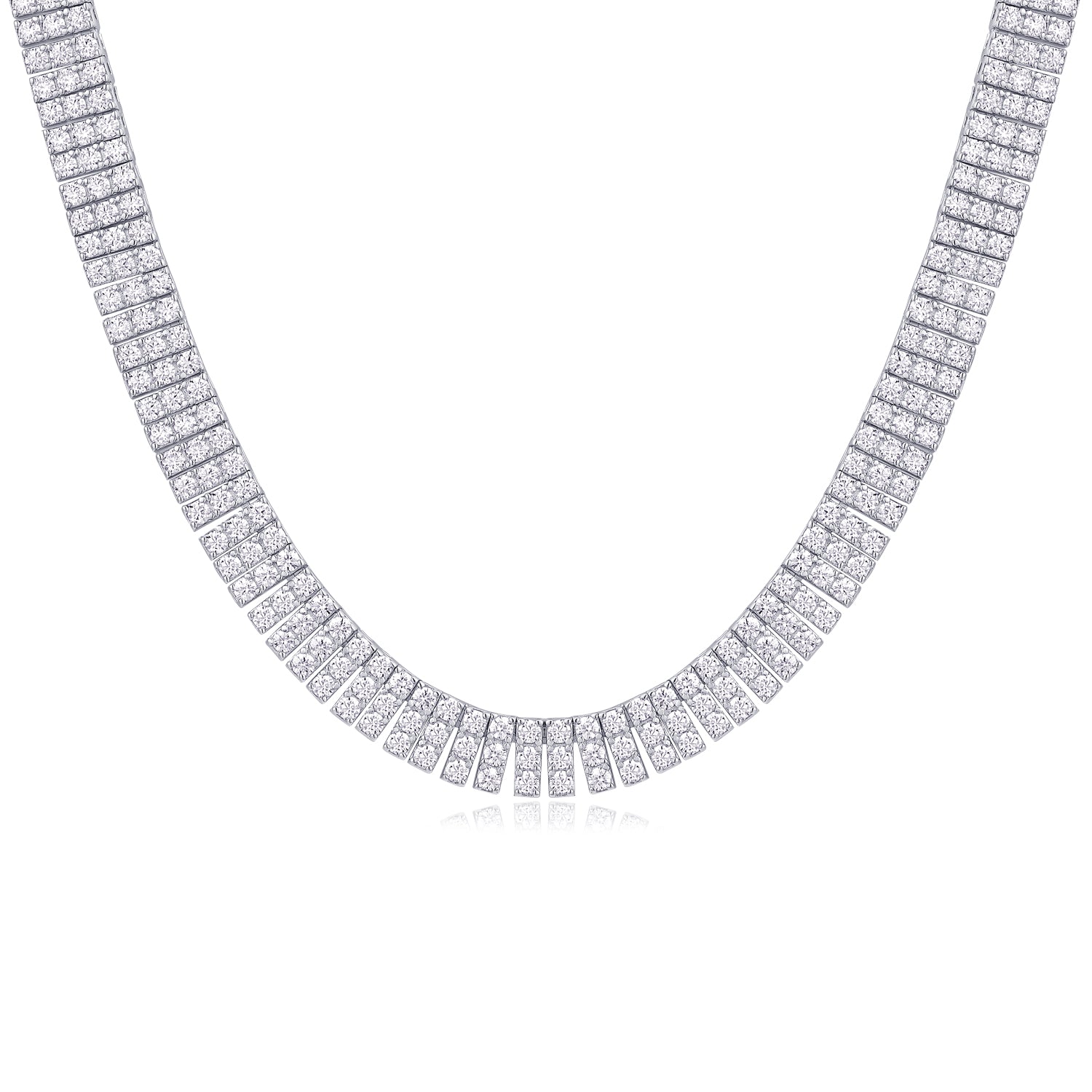 Elegant Minimalist Jewelry Round Double Ring Pendant Necklace in 925 Sterling Silver