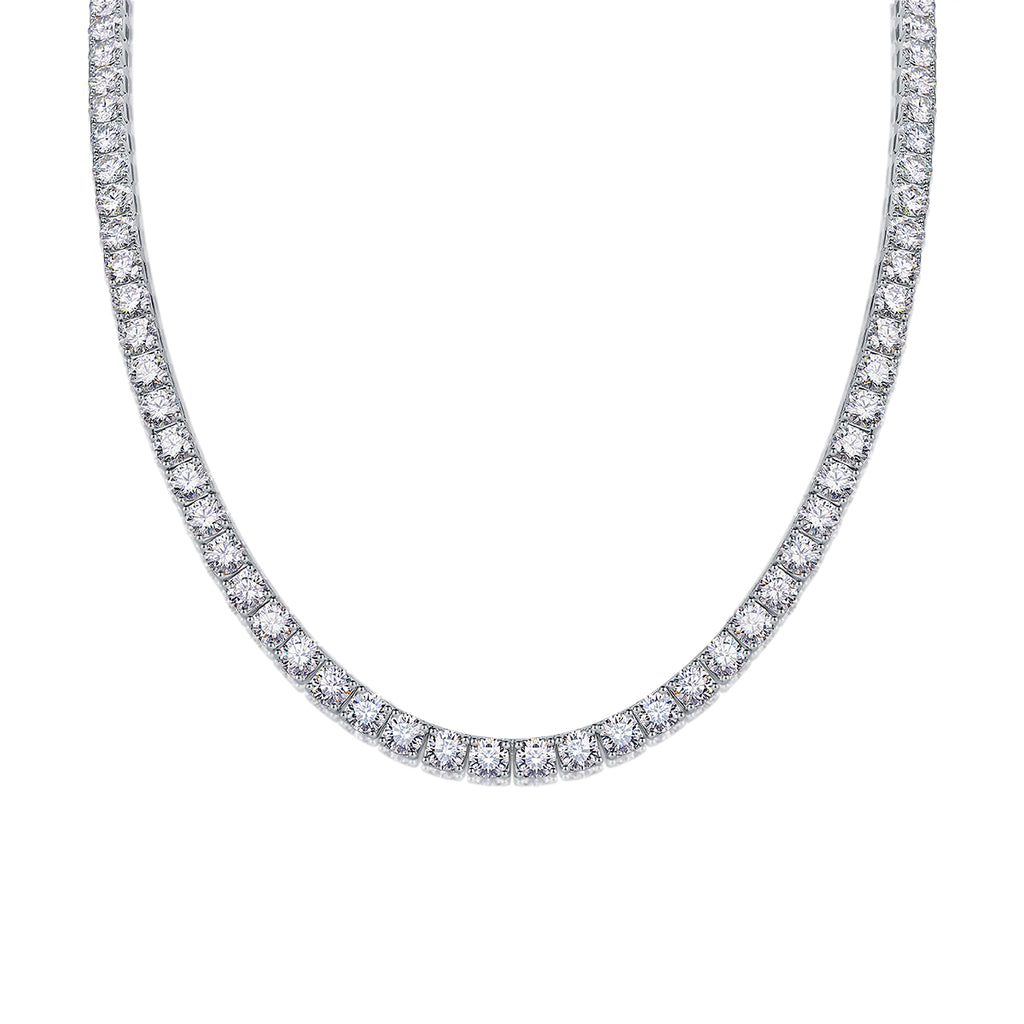 Endless Starry River Moissanite Necklace 925 Sterling Silver Platinum Plated Luxury Pendant Necklace with GRA Certificate