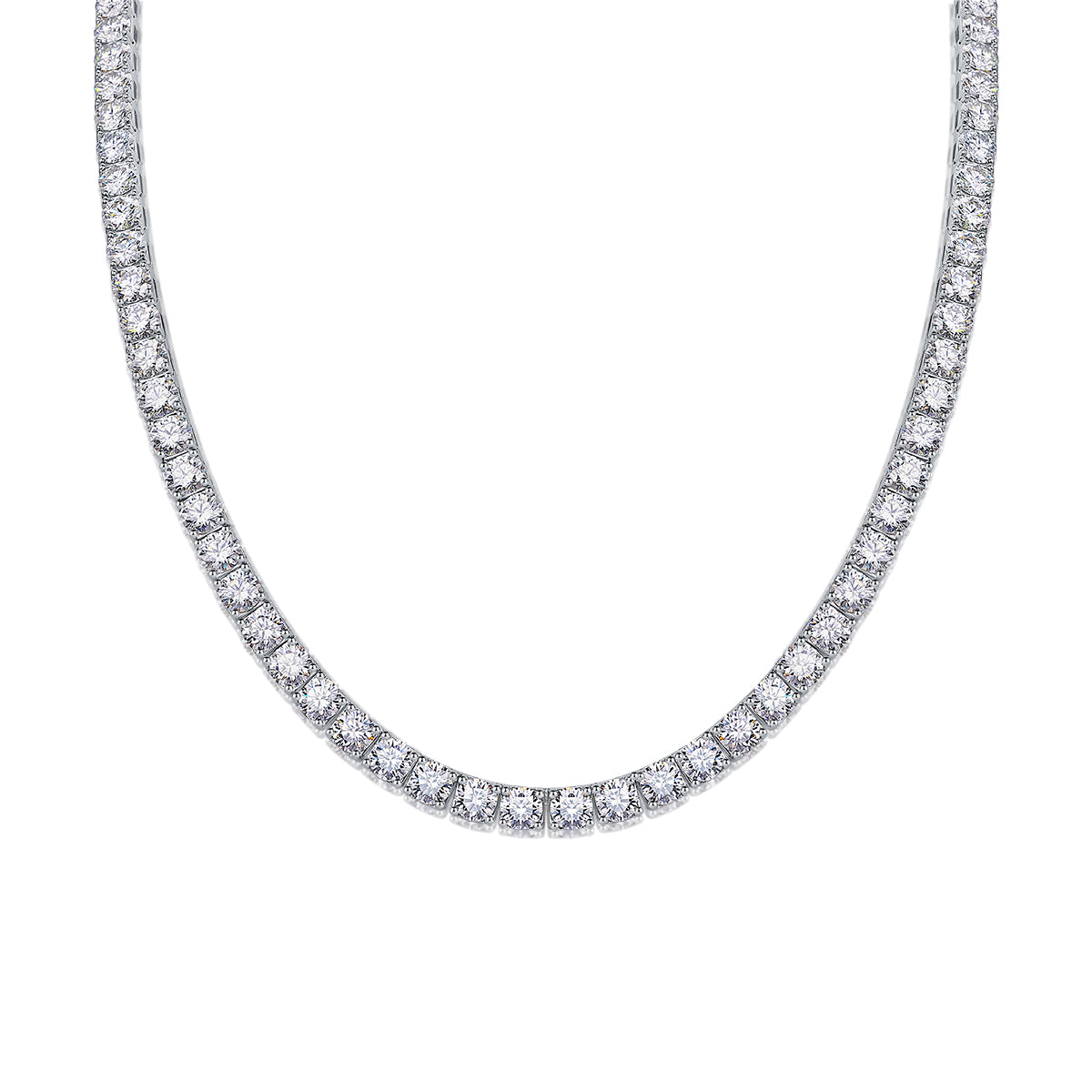 Endless Starry River Moissanite Necklace 925 Sterling Silver Platinum Plated Luxury Pendant Necklace with GRA Certificate