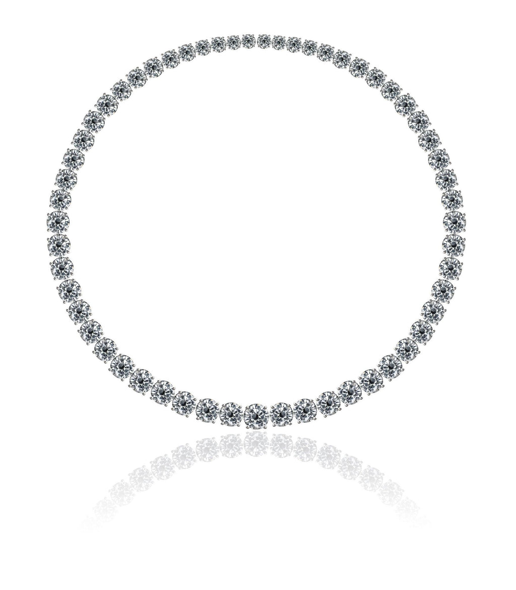 Endless Starry River Moissanite Necklace 925 Sterling Silver Platinum Plated Luxury Pendant Necklace for Women GRA Certified