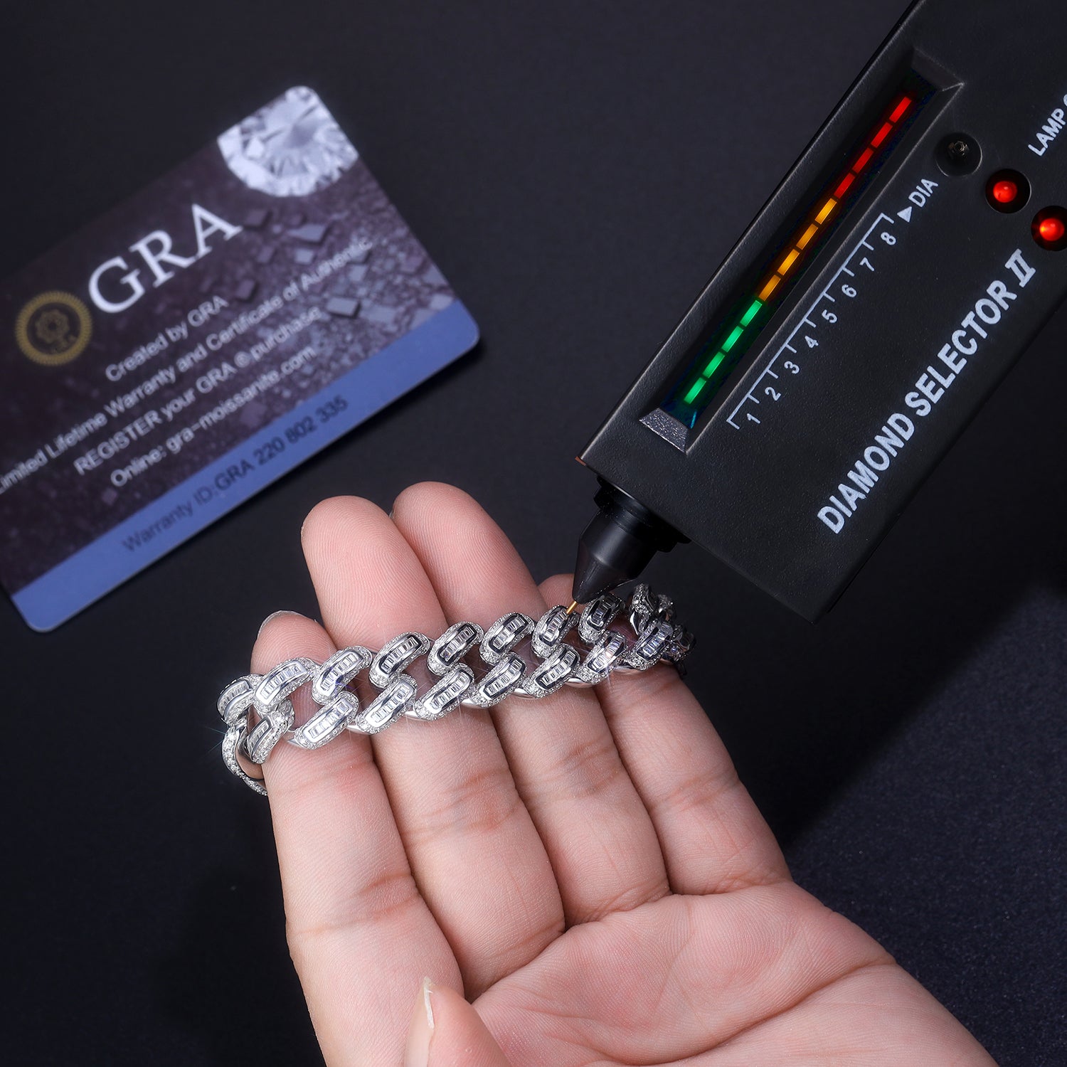 Moissanite Bracelet 925 Sterling Silver Platinum Plated Luxury Minimalist Bracelet for Women with GRA Certificate