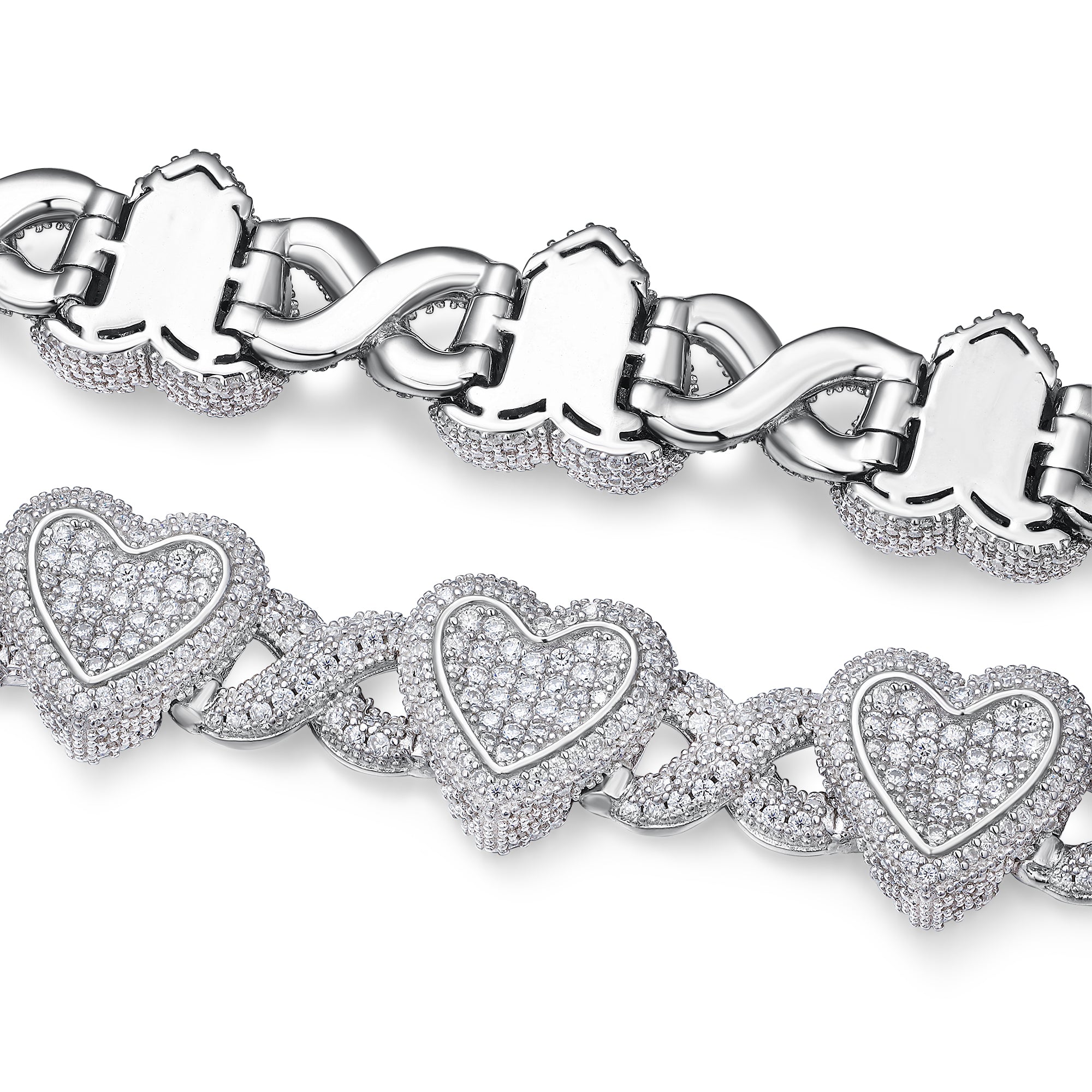 A Luxurious And Fashionable Minimalist Jewelry Bracelet Featuring Top-quality Moissanite, Made Of S925 Silver Electroplated With Platinum.