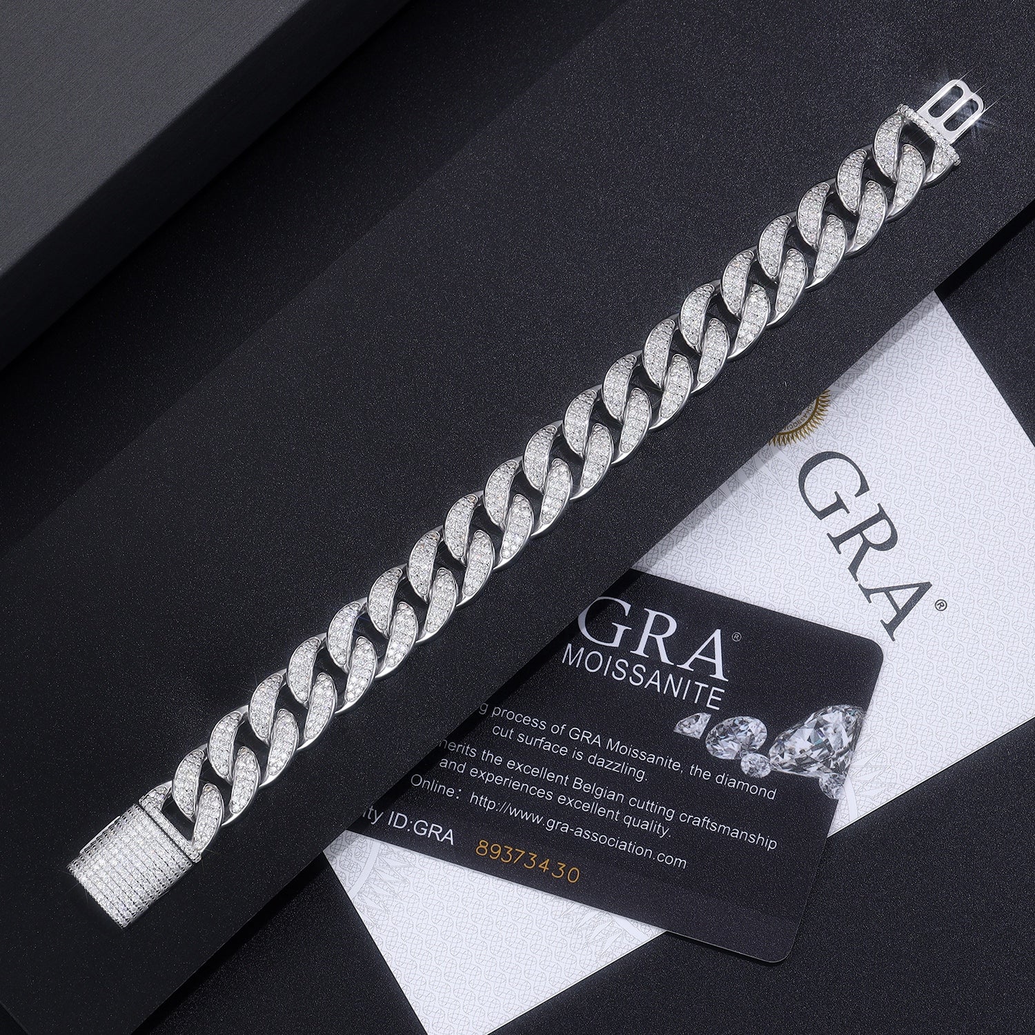 Minimalist Moissanite Bracelet 925 Sterling Silver Platinum Plated Luxury Bracelet with GRA Certificate