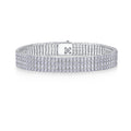 The Light On The Chain - A Luxurious And Fashionable Light Luxury Jewelry Silver Bracelet And Bracelet Set With Top-quality Moissanite, S925 Silver-plated Platinum