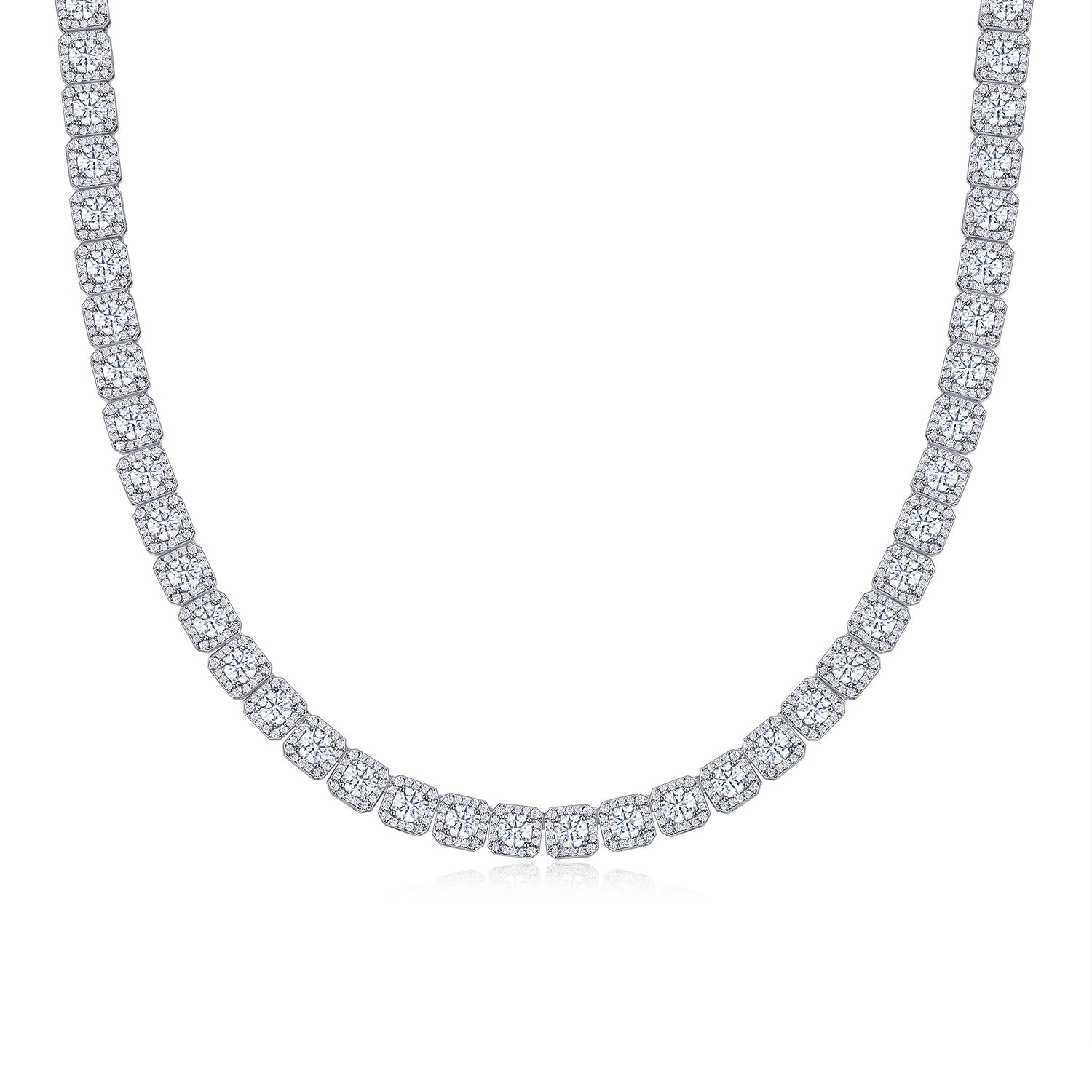 Romantic Gravity Moissanite Necklace Pendant Set Platinum Plated 925 Sterling Silver Adjustable Chain Luxury GRA Certified Jewelry