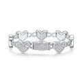 Minimalist Moissanite Bracelet 925 Sterling Silver Platinum Plated Luxury Elegant Bracelet with GRA Certificate