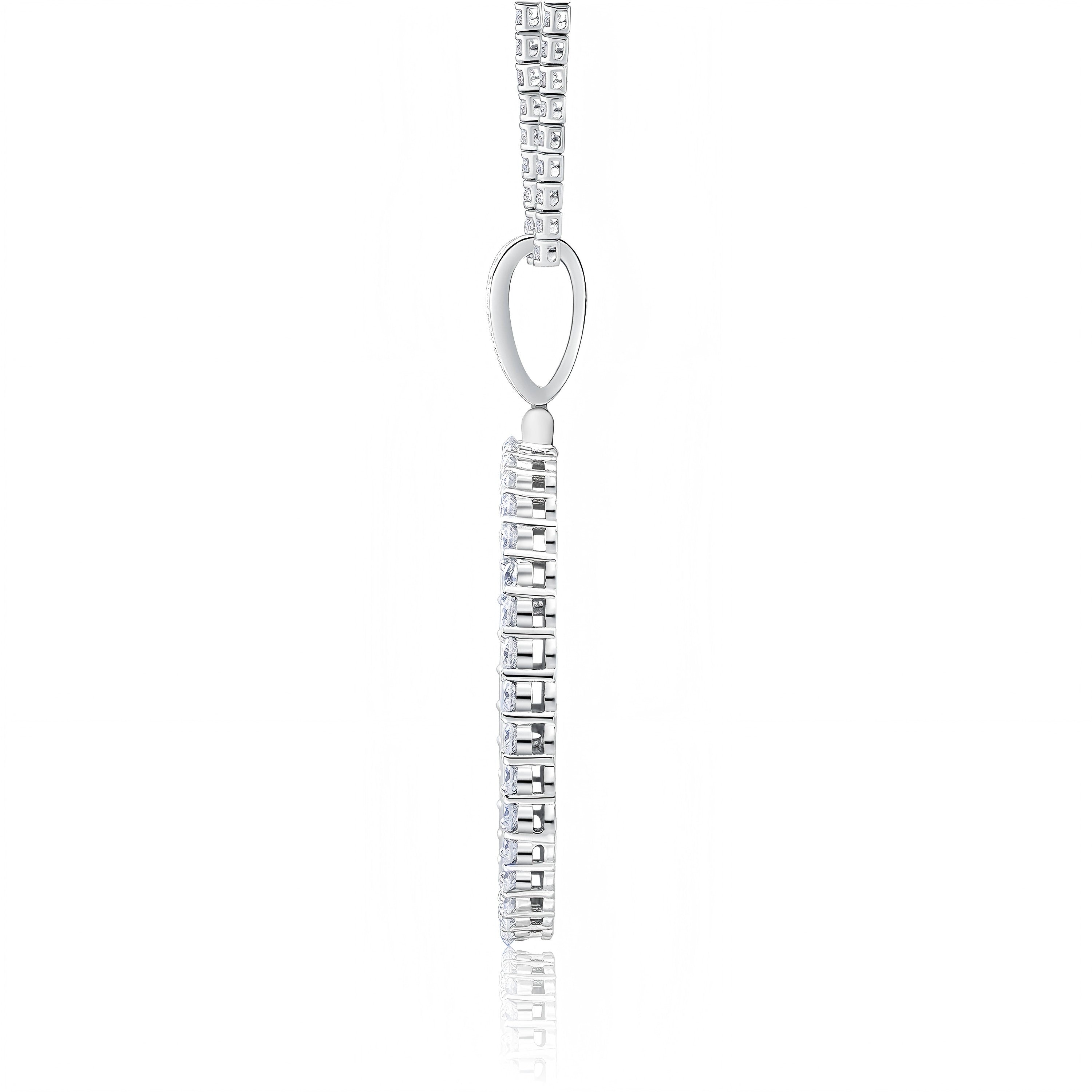 The Glory Of Thunder - A Fashionable And Trendy Necklace Pendant Set With Top-quality Moissanite S925 Silver And Platinum Plating Can Be Tested With A Diamond Pen