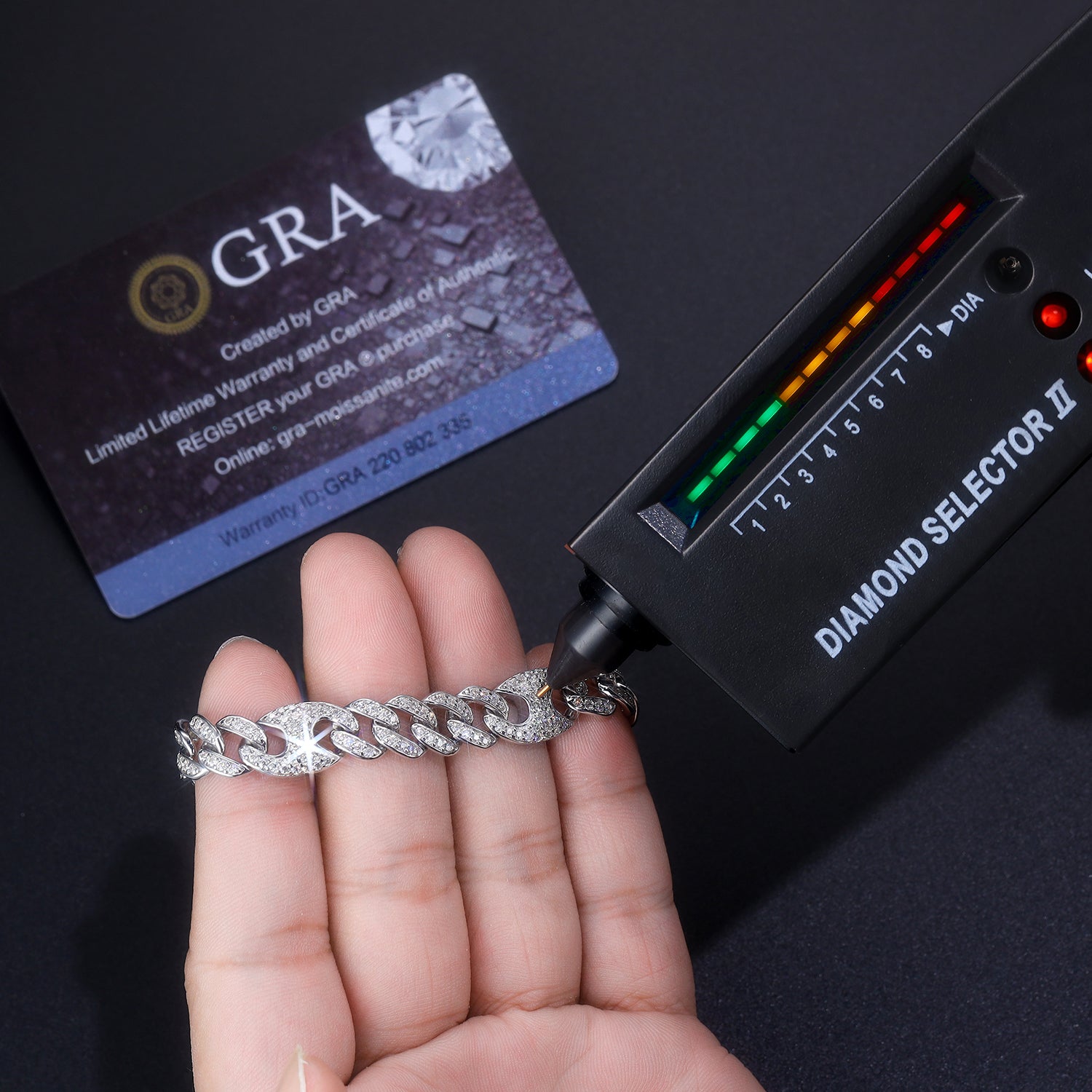 Set With Top-quality Moissanite, This Luxurious And Fashionable Light Luxury Jewelry Silver Bracelet Is Made Of S925 Silver Electroplated With Platinum