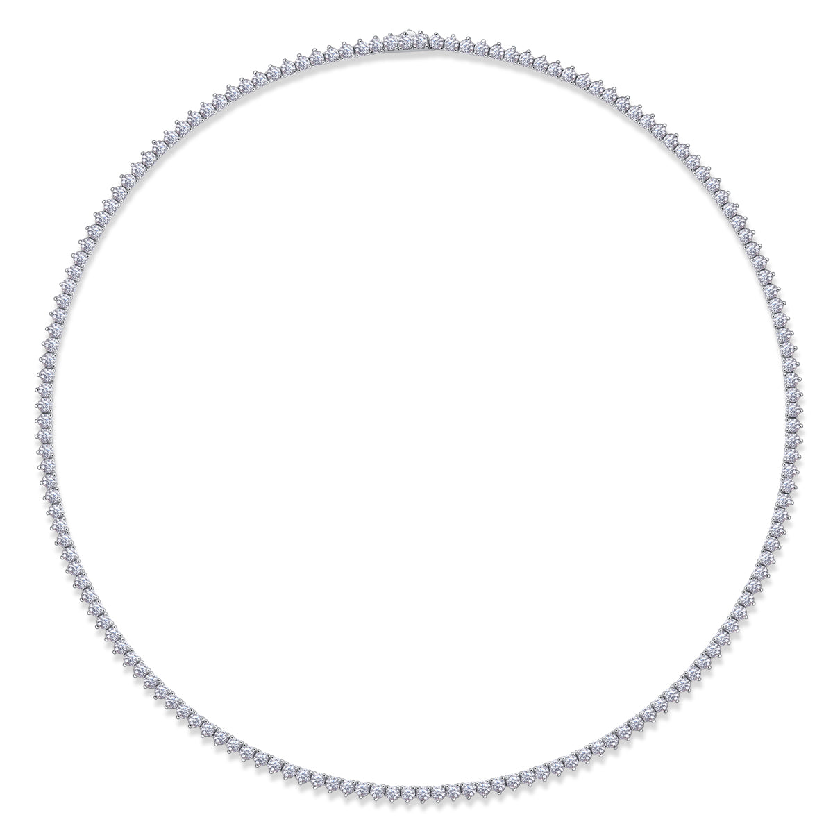 Solitude Moissanite Necklace  925 Sterling Silver Platinum Plated Luxury Pendant Necklace with GRA Certificate
