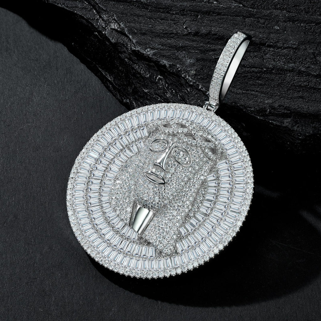 Moissanite Pendant Necklace 925 Sterling Silver Platinum Plated Minimalist Luxury Necklace for Women GRA Certified