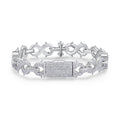 A Luxurious And Fashionable Minimalist Jewelry Bracelet Featuring Top-quality Moissanite, Made Of S925 Silver Electroplated With Platinum.