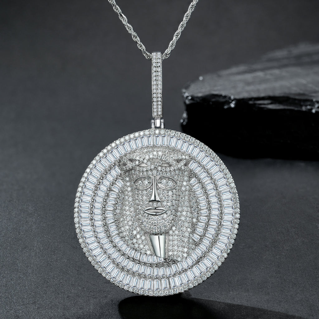 Moissanite Pendant Necklace 925 Sterling Silver Platinum Plated Minimalist Luxury Necklace for Women GRA Certified