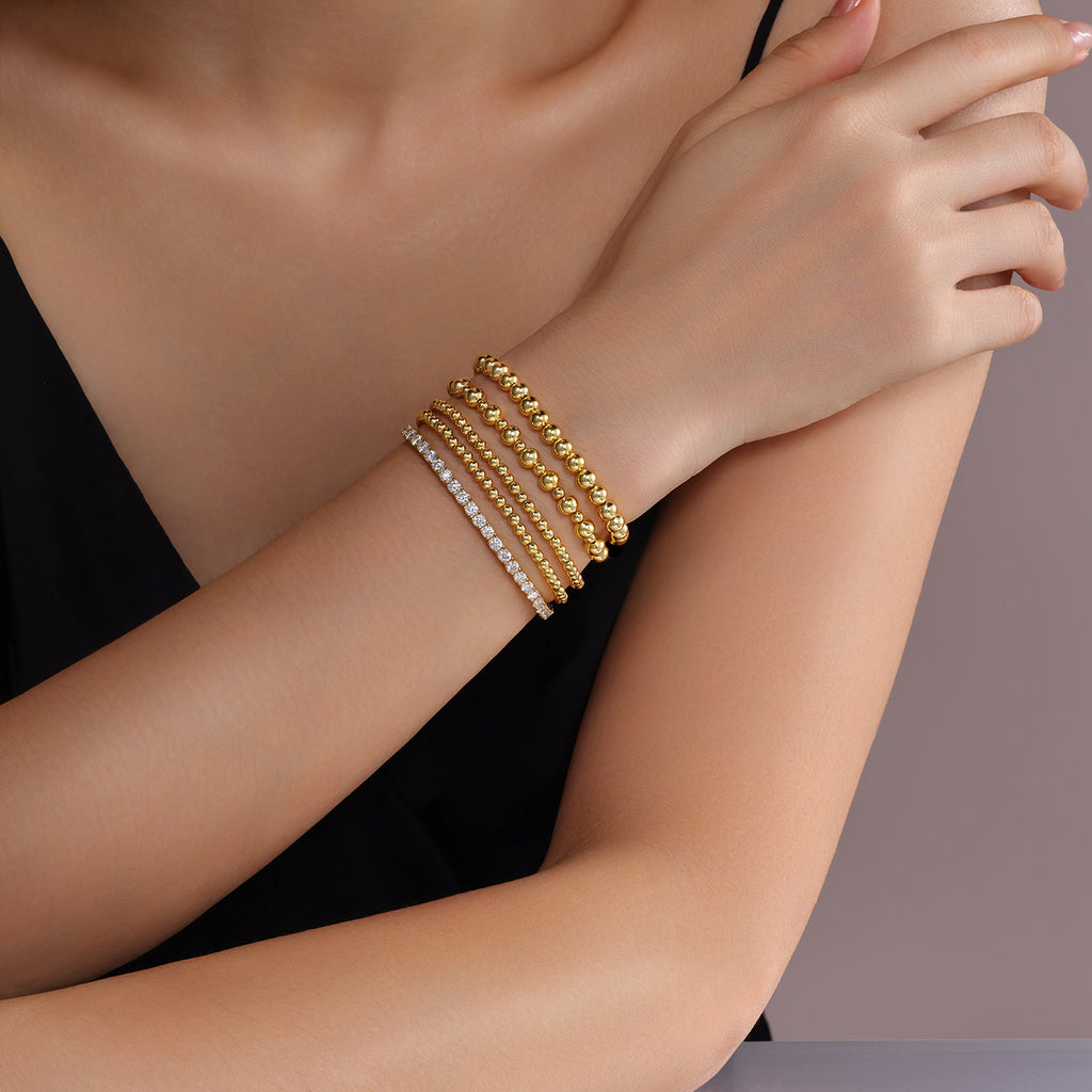Set With Top-quality Moissanite, This Luxurious And Fashionable Light Luxury Trend Jewelry Silver Bracelet Is Made Of S925 Silver Electroplated With Platinum