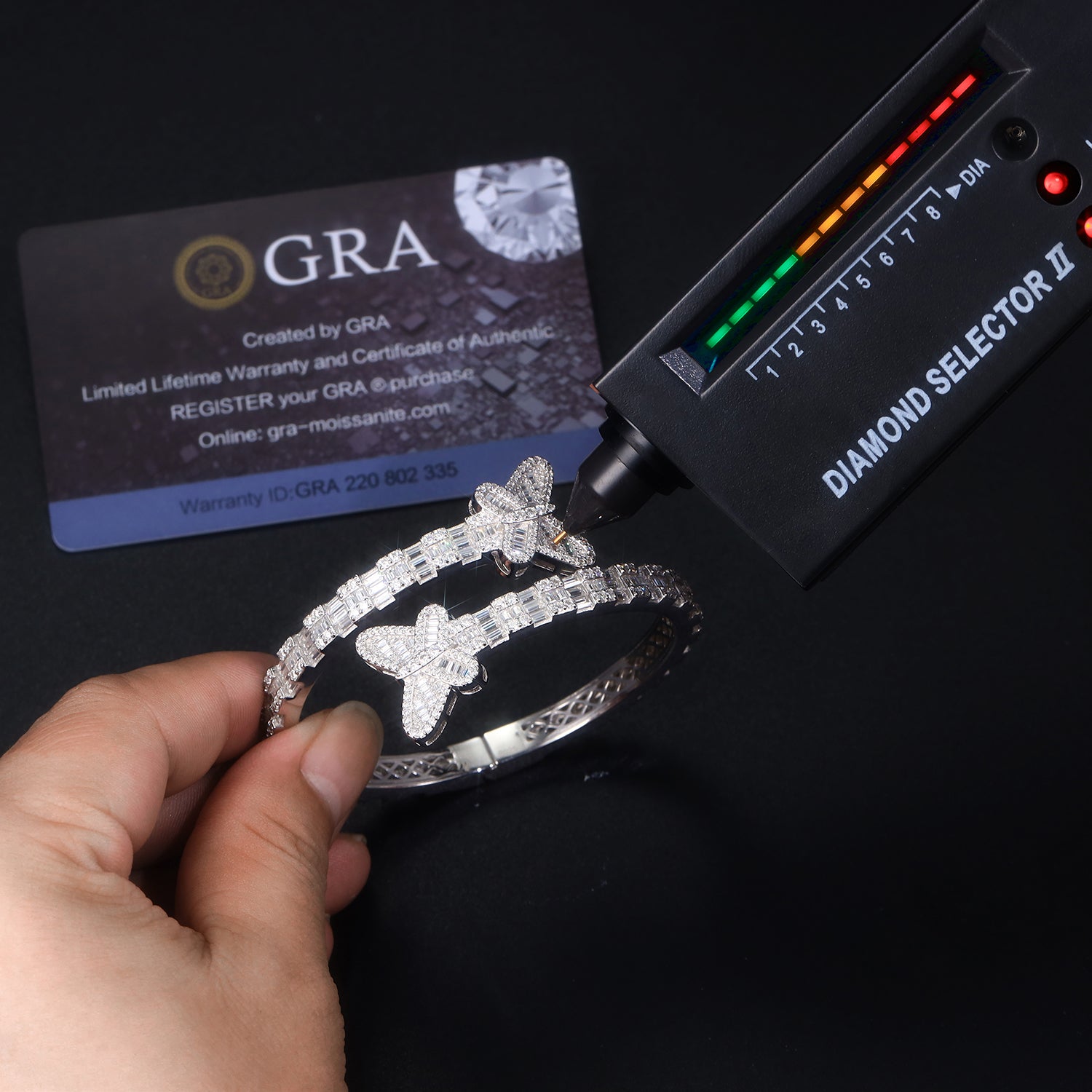 Moissanite Bracelet 925 Sterling Silver Platinum Plated Elegant Luxury Trend Bracelet with GRA Certificate