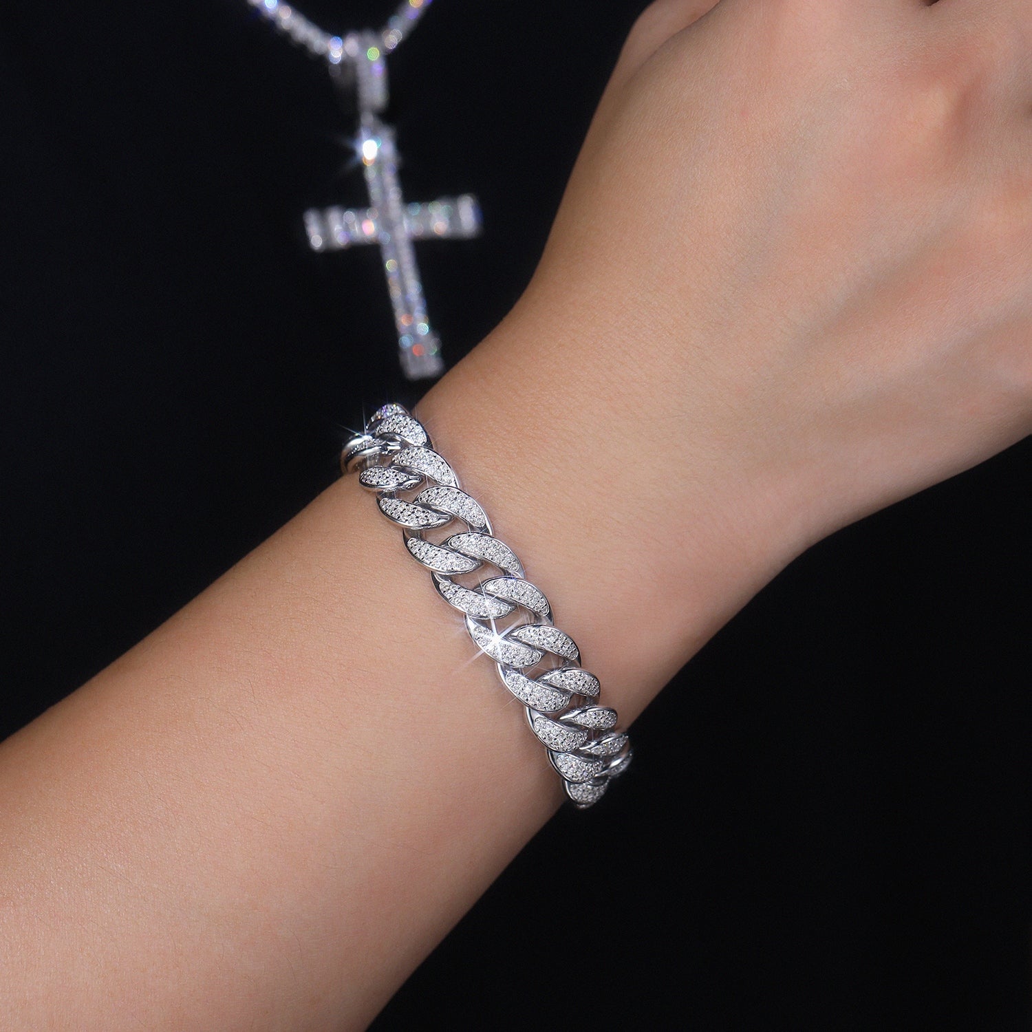 Minimalist Moissanite Bracelet 925 Sterling Silver Platinum Plated Luxury Bracelet with GRA Certificate