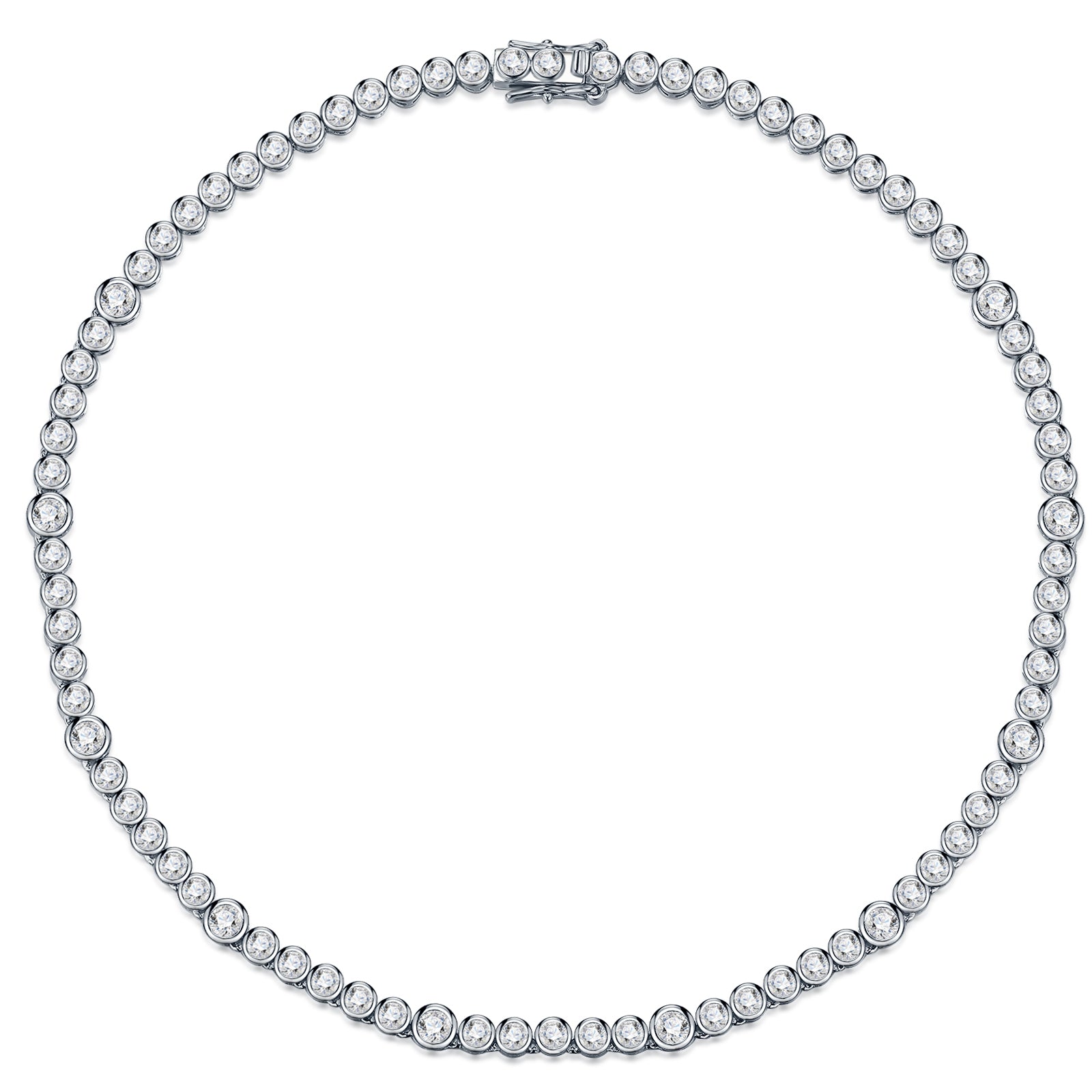 A Luxurious And Fashionable Minimalist Jewelry Pendant Necklace Featuring Top-quality Moissanite, Made Of S925 Silver Electroplated With Platinum.