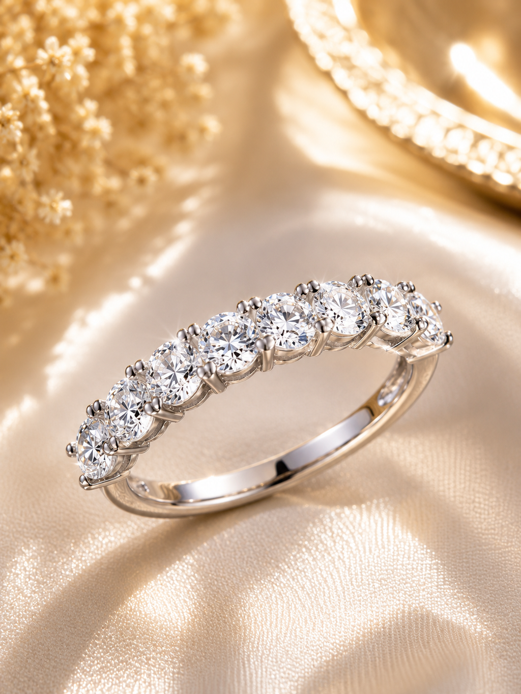Moissanite Ovale Silver Ring — Veyra