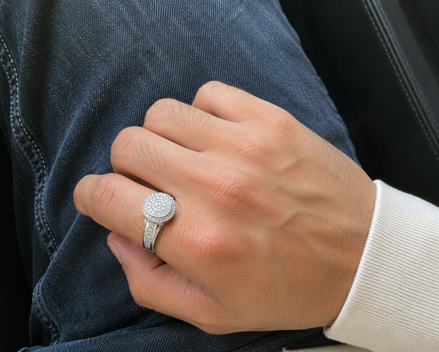 Moissanite Vortex Silver Ring — Kova