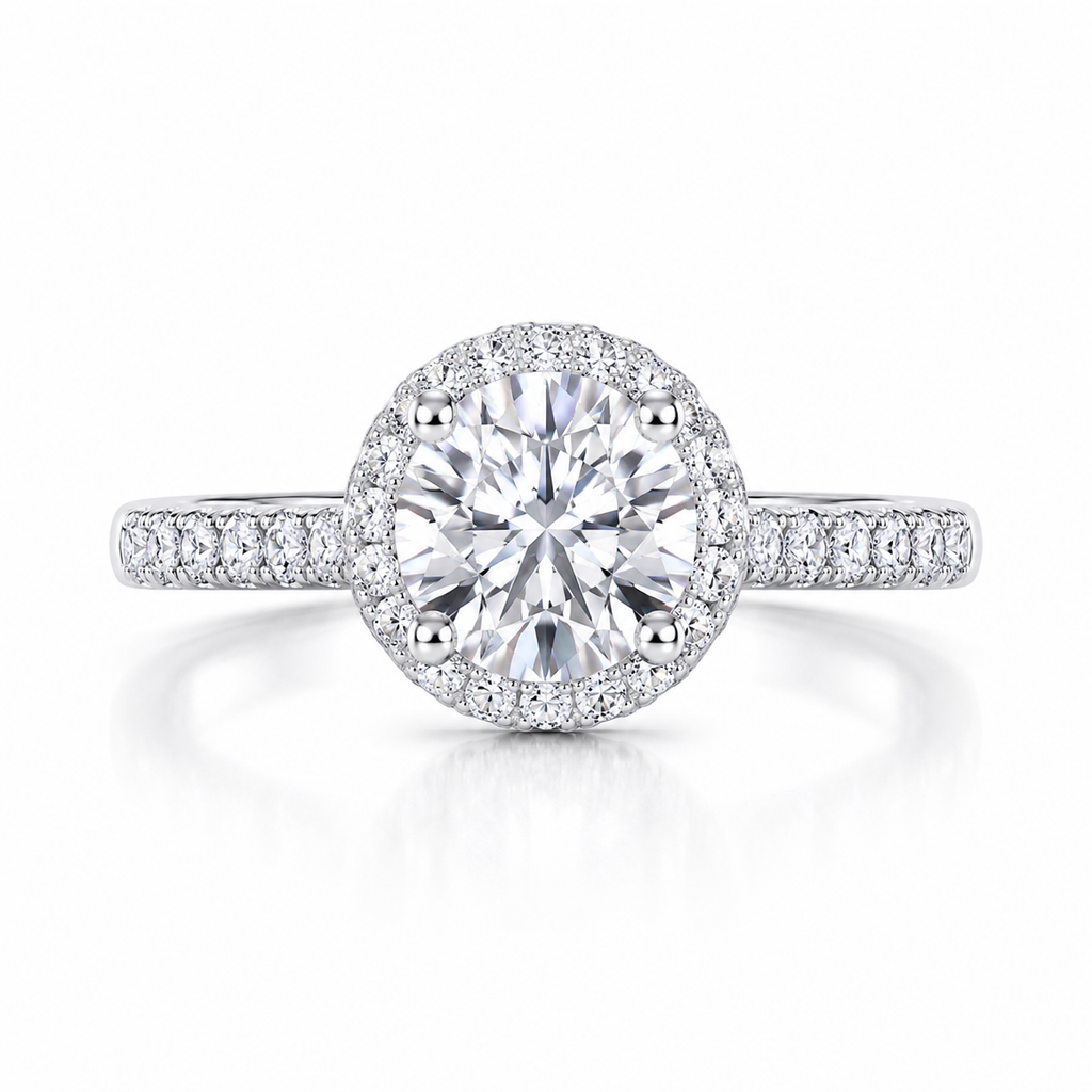 Moissanite Zenith 5 Carat Silver Ring — Lumina