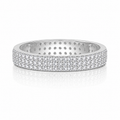 Moissanite Trinité Silver Ring — Veyra