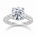 Moissanite Armure 5 Carat Silver Ring — Lumina