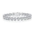 Love Daily - Luxurious And Fashionable Light Luxury Jewelry Silver Bracelet And Bracelet Set With Top-quality Moissanite, S925 Silver-plated Platinum