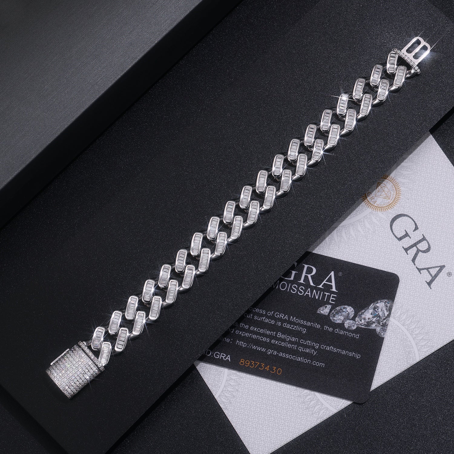 Minimalist Moissanite Bracelet 925 Sterling Silver Platinum Plated Luxury Elegant Bracelet with GRA Certificate