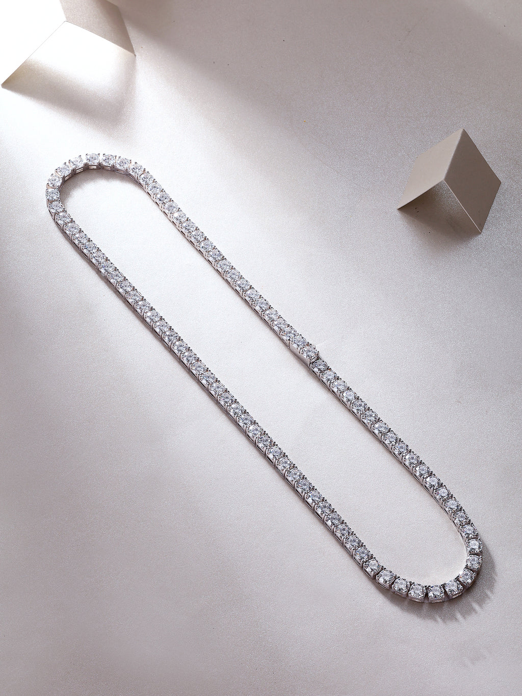 Endless Starry River Moissanite Necklace 925 Sterling Silver Platinum Plated Luxury Pendant Necklace with GRA Certificate