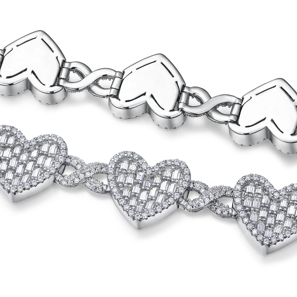 Minimalist Moissanite Bracelet 925 Sterling Silver Platinum Plated Luxury Elegant Bracelet with GRA Certificate