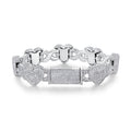 A Luxurious And Fashionable Minimalist Jewelry Bracelet Featuring Top-quality Moissanite, Made Of S925 Silver Electroplated With Platinum.